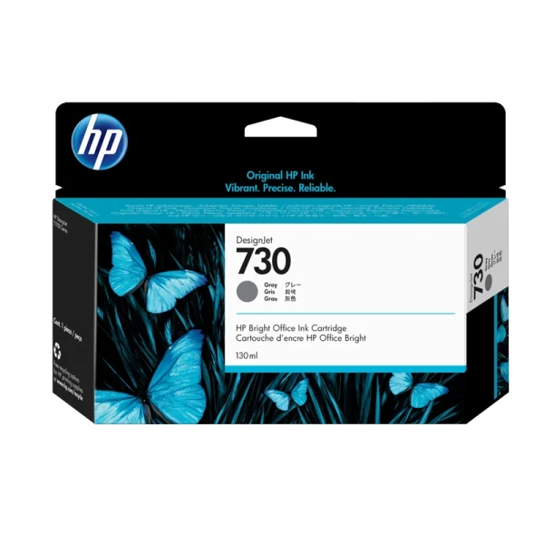 Cartucho tinta original HP DesignJet 730 Gris 130 ml P2V66A