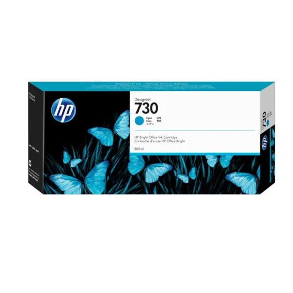 Cartucho de tinta HP DesignJet 730 de 300 ml cian P2V68A