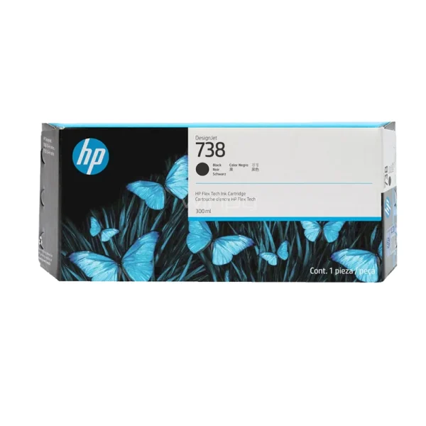 Cartucho de tinta DesignJet negro HP 738 de 300 ml 498N8A