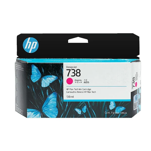 Cartucho de tinta HP DesignJet magenta 738 de 130 ml 498N6A