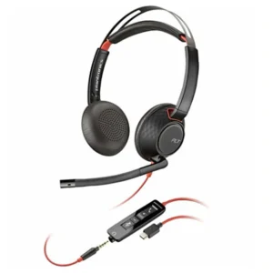 Poly Blackwire 5220 Stereo USB-C Headset +3.5mm Plug +USB-C/A Adapter